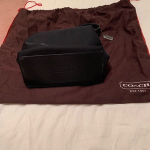 Coach M9K-7417 Black Twill & Leather Handbag